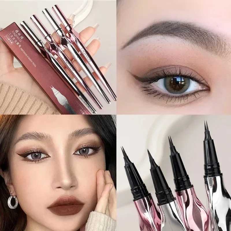 2-point wild eyebrow pencil durable easy to grip eyebrow tattoo waterproof thin liquid lay silk eyebrow pencil Korean makeup W241205