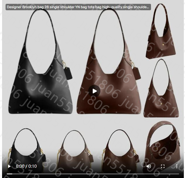 Designer Brooklyn bag 28 single shoulder YN bag tote bag high-quality single shoulder handbag 39 large capacity minimalist style