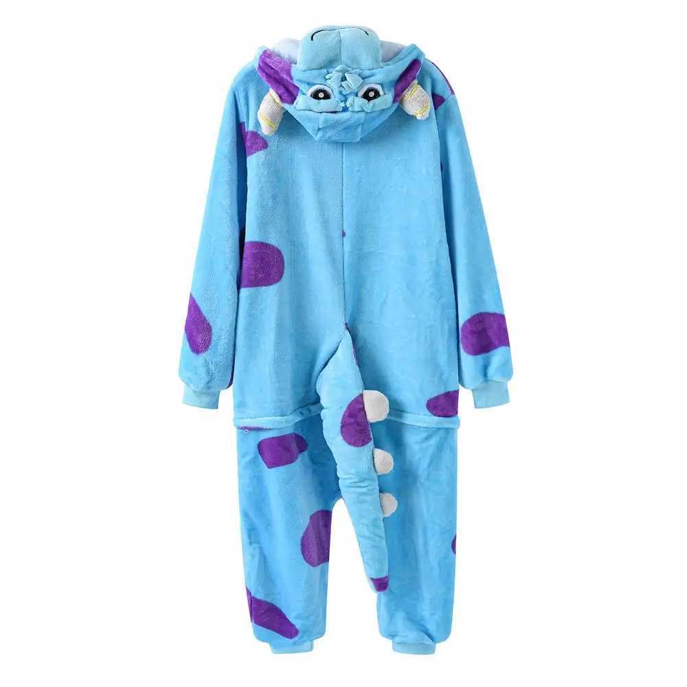 Pajamas Sully Mike Kigurumis Cartoon Onesie Unisex Couple Overall Winter Funny Cute Homewear Monster Animal Jumpsuit Festival Gift H241205