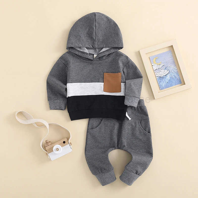 Kupret Toddler Baby Boy Winter Outfit Clothes Hoodie Sweatshirt Tops and Pants 3 6 9 12 18 24 Months Fall Outfits SetXJ241205