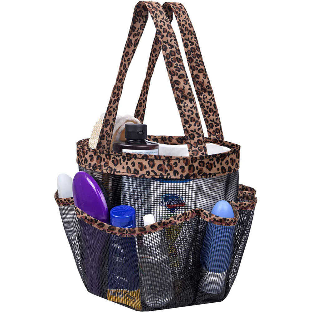Thickened Plastic Mesh Eight Grid Bathroom Storage Hanging Bag Mesh Shower Basket Outdoor Mesh Beach Bag Multifunctional Makeup