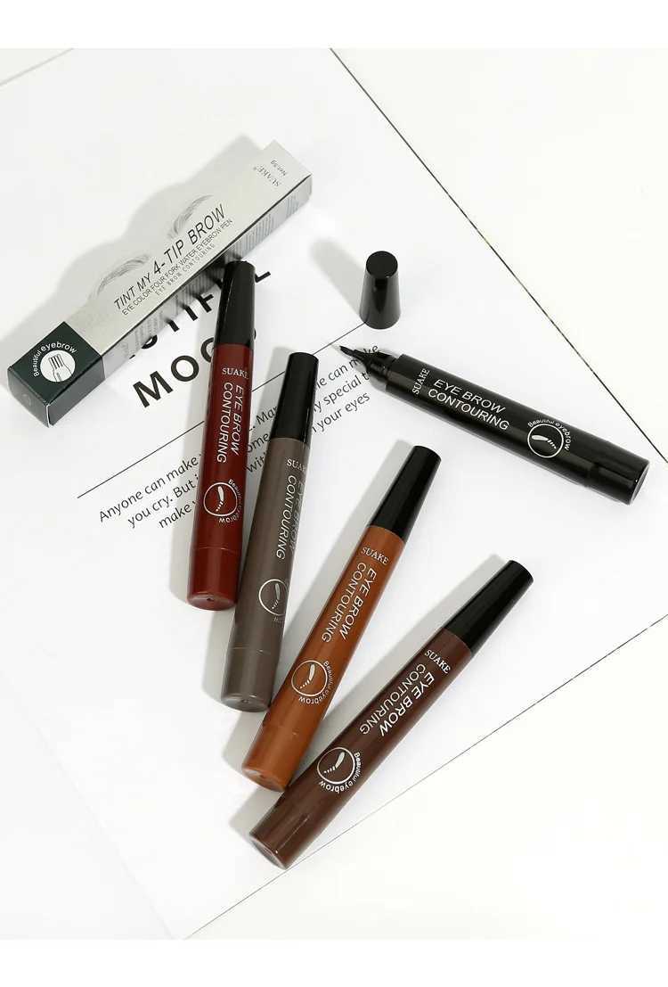 5-Color Bead Eyebrow Pen Waterproof Liquid Eyebrow Pen Durable Eyebrow Tattoo Pen 4-point Eyebrow Pen Cosmetics W241205