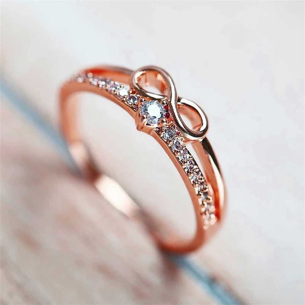 Huitan Chic Bow She Finger Ring Womens Unlimited Signature Cubic Zirconia Ring Fashion Fingers Accries Daily Party Jewelry W241205