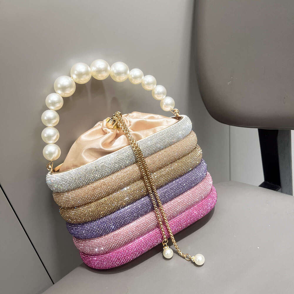 Evening Clutch Bag Purses And Handbag Designer Shoulder Shiny Crystal Clutch Purse Bucket Bag