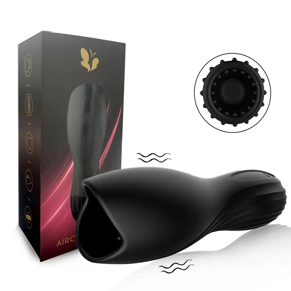 10 Vibrating Modes Male Masturbator Penis Delay Training Massager Oral Sex Orgasm Glans Stimulator Adult Sex Toys for Men Game 241205
