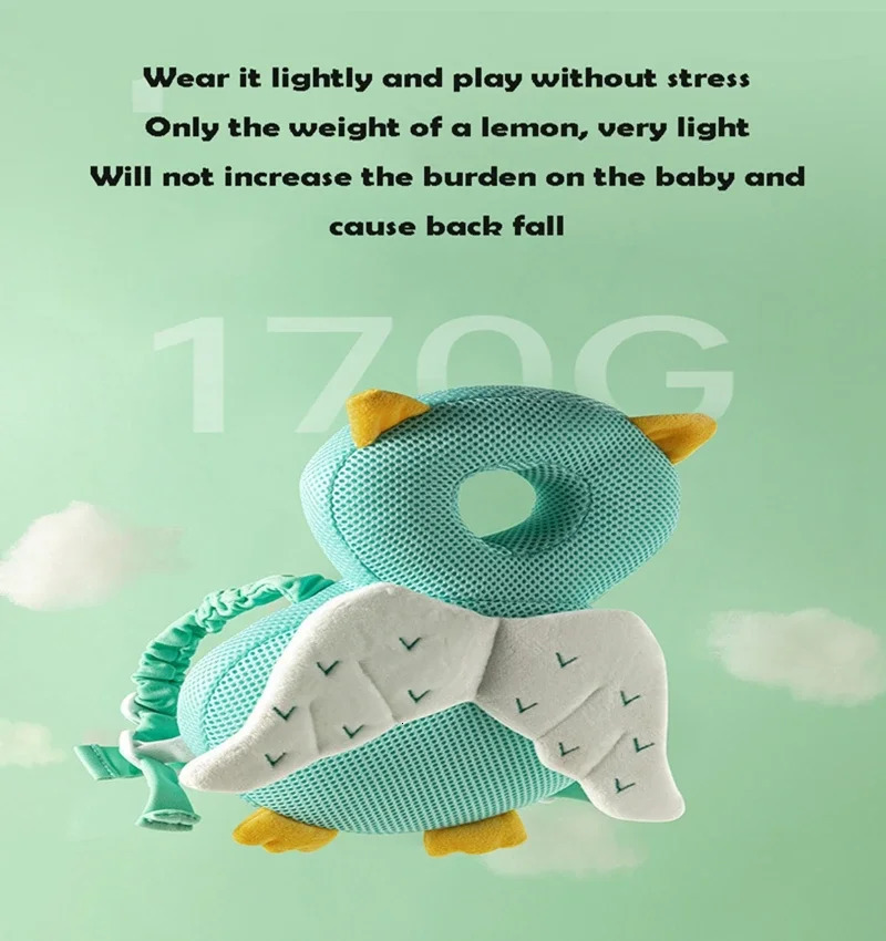Baby Head Pillow Backpack Baby Walk Anti-fall Head Pillow Baby Toddler Head Protection Pad Breathable Anti-collision Artifact 241204