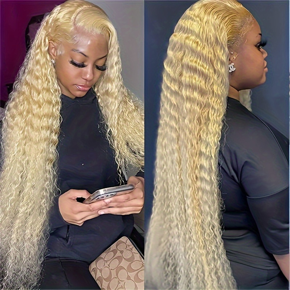 13X6 Hd Frontal 613 Blonde Wig 13X4 Lace Deep Wave Brazilian Curly Human Hair Wigs For Women