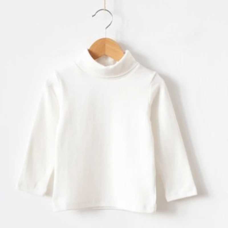 Turtleneck Baby Girl Sweater 4-12 Year Old Childrens Top Casual Cotton Autumn Clothing Childrens Clothing W241205