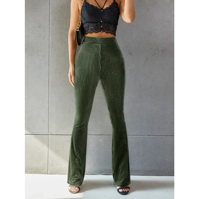 Womens multi-color Bootcut yoga pants abdominal control training Bootleg velvet casual sports pants elastic sports pants Flared Pants 241205