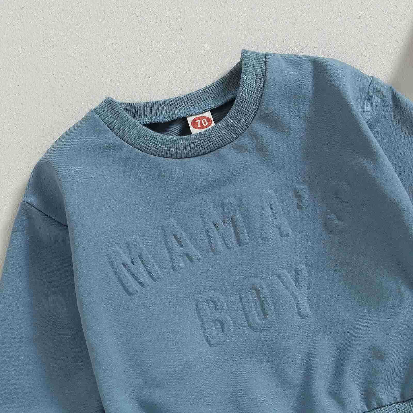 Baby Boy Winter Clothes Mama s Boy Letter Print Sweatshirt Jogger Pants Set Little Boy Fall Outfits 2T - Cute and Cozy ToddlerXJ241205