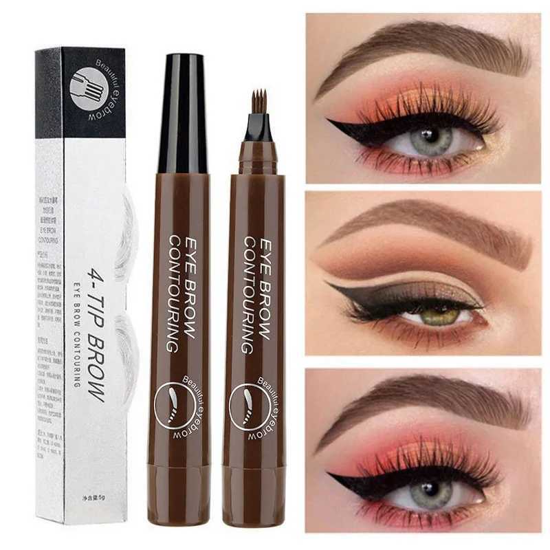 Micro bead eyebrow pencil waterproof forked eyebrow tattoo pencil long-lasting professional fine sketching liquid eyebrow pencilW241205