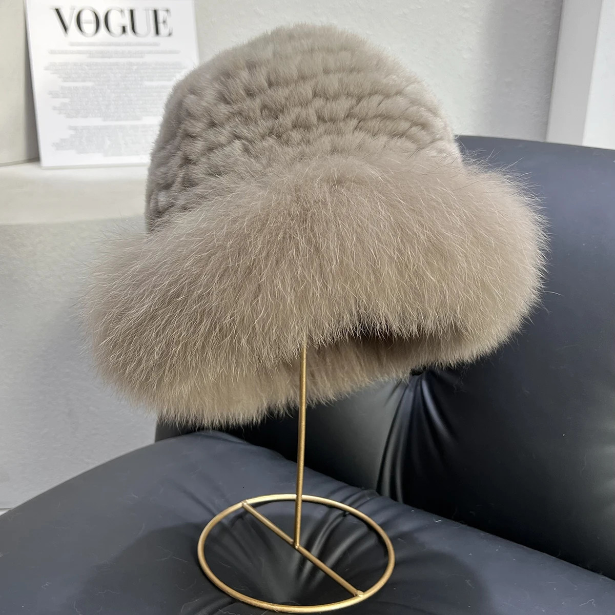 Womens Winter True Rex Rabbit Fur Bomber Hat Womens Winter True Fox Fur Hat Beanies Warm Soft Fluffy Natural Fur Hat 241205