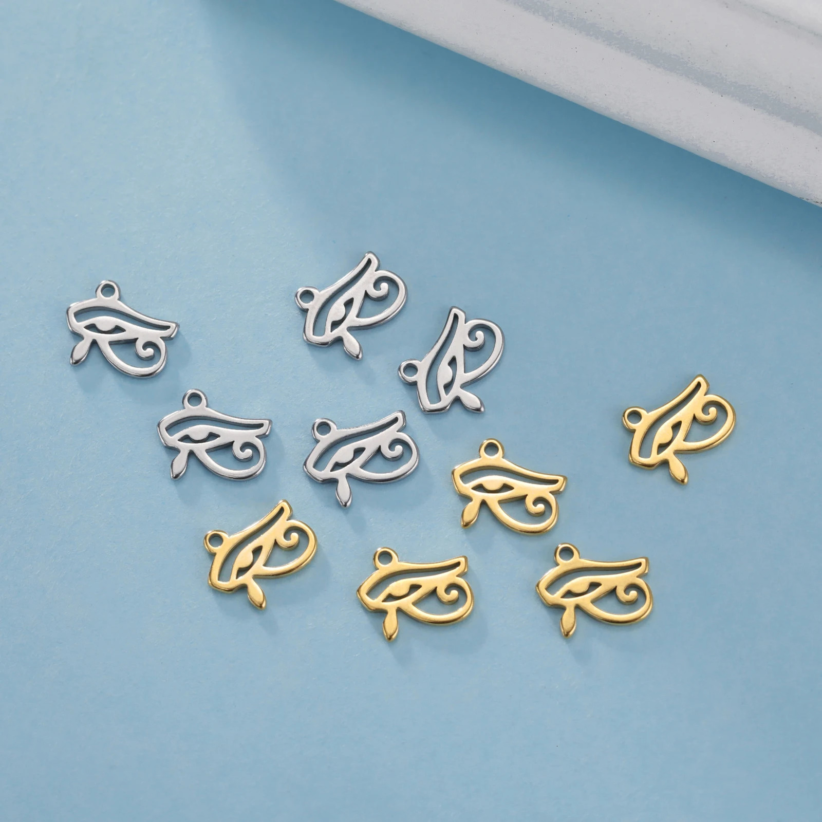 EUEAVAN 5pcs Stainless Steel Celtic Knot Charms for Jewelry Making Minimal Flower of Life Egypt Pendant Wholesale 241122