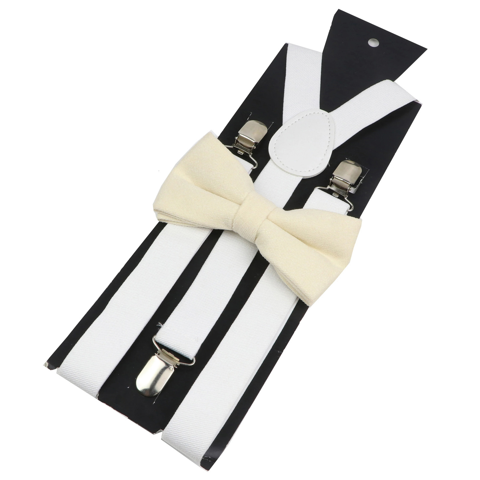 Adjustable Elastic Leather Suspenders Bowtie Set Men Women Sage Green Braces Straps For Wedding YBack Shirt Accessories Gift 241122