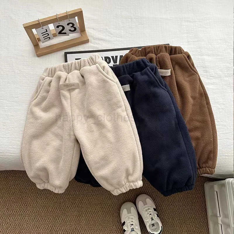 Autumn Winter Kid Tracksuit Boy Baby Fleece Thick Hoodies Set Girl Children Plus Velvet Warm Tops+Pants 2psc Kid Sweatshirt SuitXJ241205