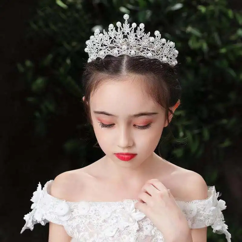 Childrens wreath girl headband princess tiara crown decoration bride bridesmaid wedding pography holiday po headdress 241122