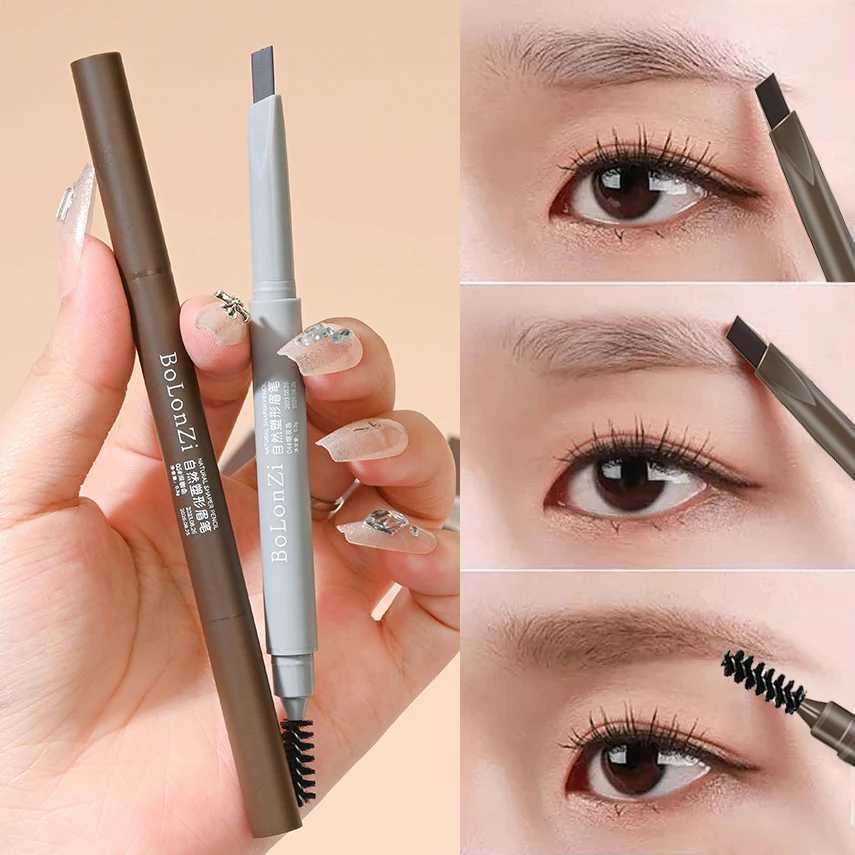 5 colors double-sided eyebrow pencil waterproof durable rotating triangular eyebrow pencil W241205