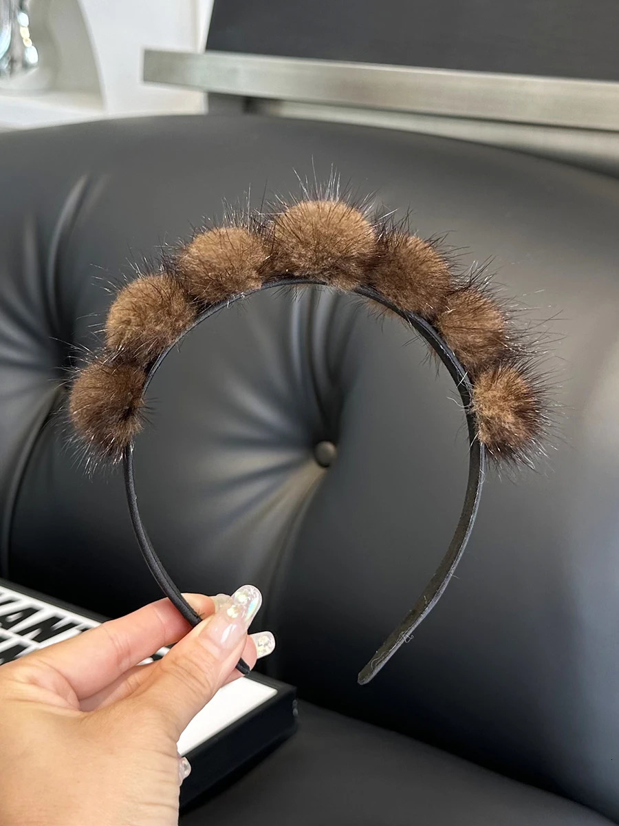100% genuine mink headband for women luxurious winter high-quality genuine fur headband for women fashionable headband for women fur gifts are selling