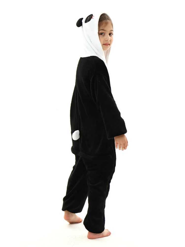 Pajamas Animal Pajamas For Girls Boys Cartoon Flannel Jumpsuit Winter Children Homewear Clothes Kids Panda Spot Dog Kigurumi Onesies H241205