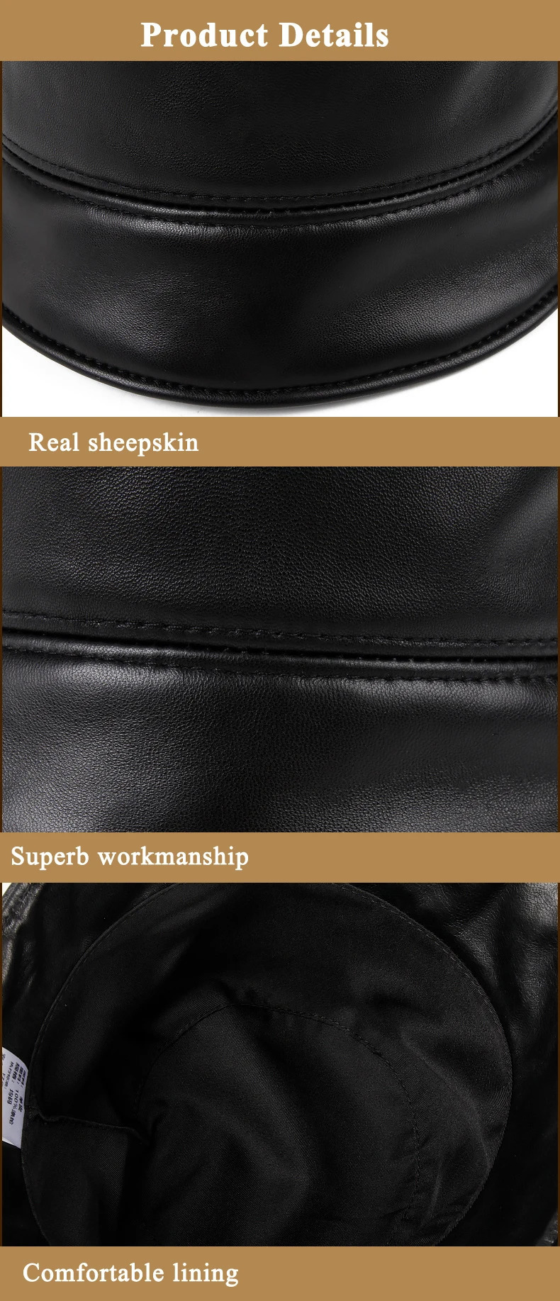 Japanese Harajuku Basin Hat Womens Genuine Leather Suede Splicing Fishermans Hat Fashion Winter Street Clothing Unique Hat 241205