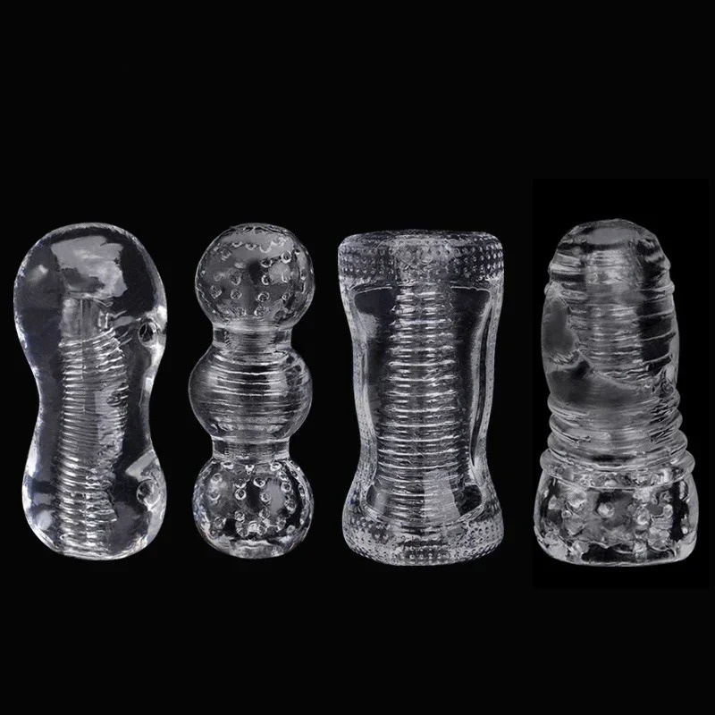 Transparent Male Masturbator Cup Pussy Vaginal for Men 18 Penis Pump Glans Sucking Delay Exerciser Sex Toys Adult Product Erotic 241205