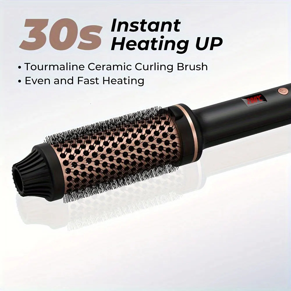 3 In 1 Ionic Curler Straightener Electric Hair Brushes Hot Comb Professional Curg Iron Heated Anti-Scald Thermal Brush