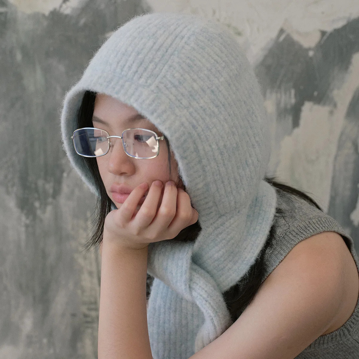 Winter wool soft knit bomber hat for women French dopamine colored Skulls Beanie hat 241205