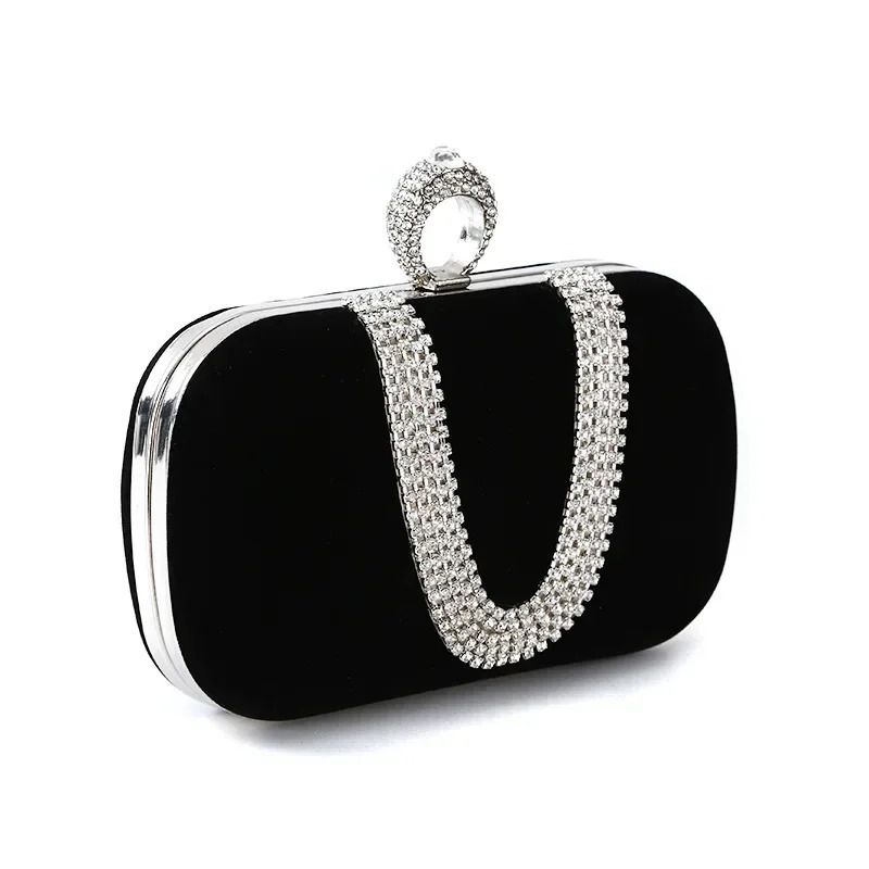 y Women Evening Bags Diamond Clutch Bag Party Diamonds Lady Black Red Chain Shoulder Handbags for Purse 241204