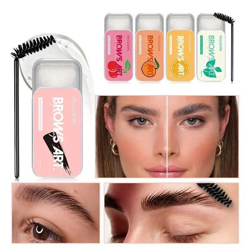 Pcs natural transparent pomade eyebrow shape soap eyebrow gel wax holder with brush makeup suitable for female eyebrow cosmetics W241205