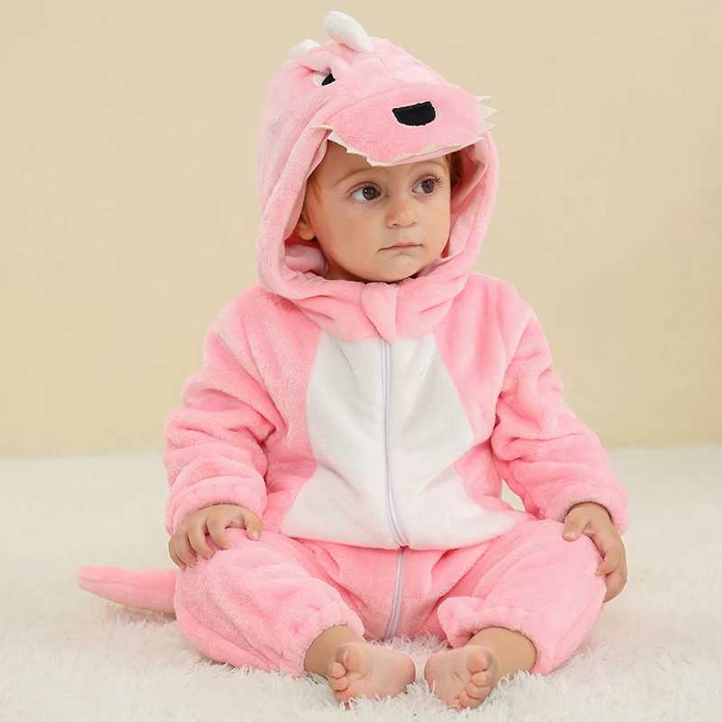 Pajamas Baby Kigurumi Stitch Cute Cartoon Romper Infant Kids Animal Jumpsuit Toddler Clothes Bodysuit Girl Boy Cosplay Pyjamas Costumes H241205