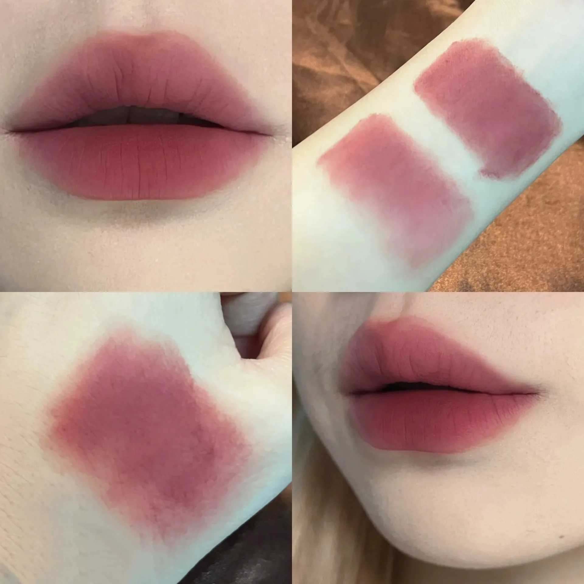 Retro Rose Lipstick Matte Moisturizing Waterproof Sexy Red Lip Tint Pigmnet Fog Lip Mud Lip Balm Slim Tube Lips Makeup CosmeticXJ241205