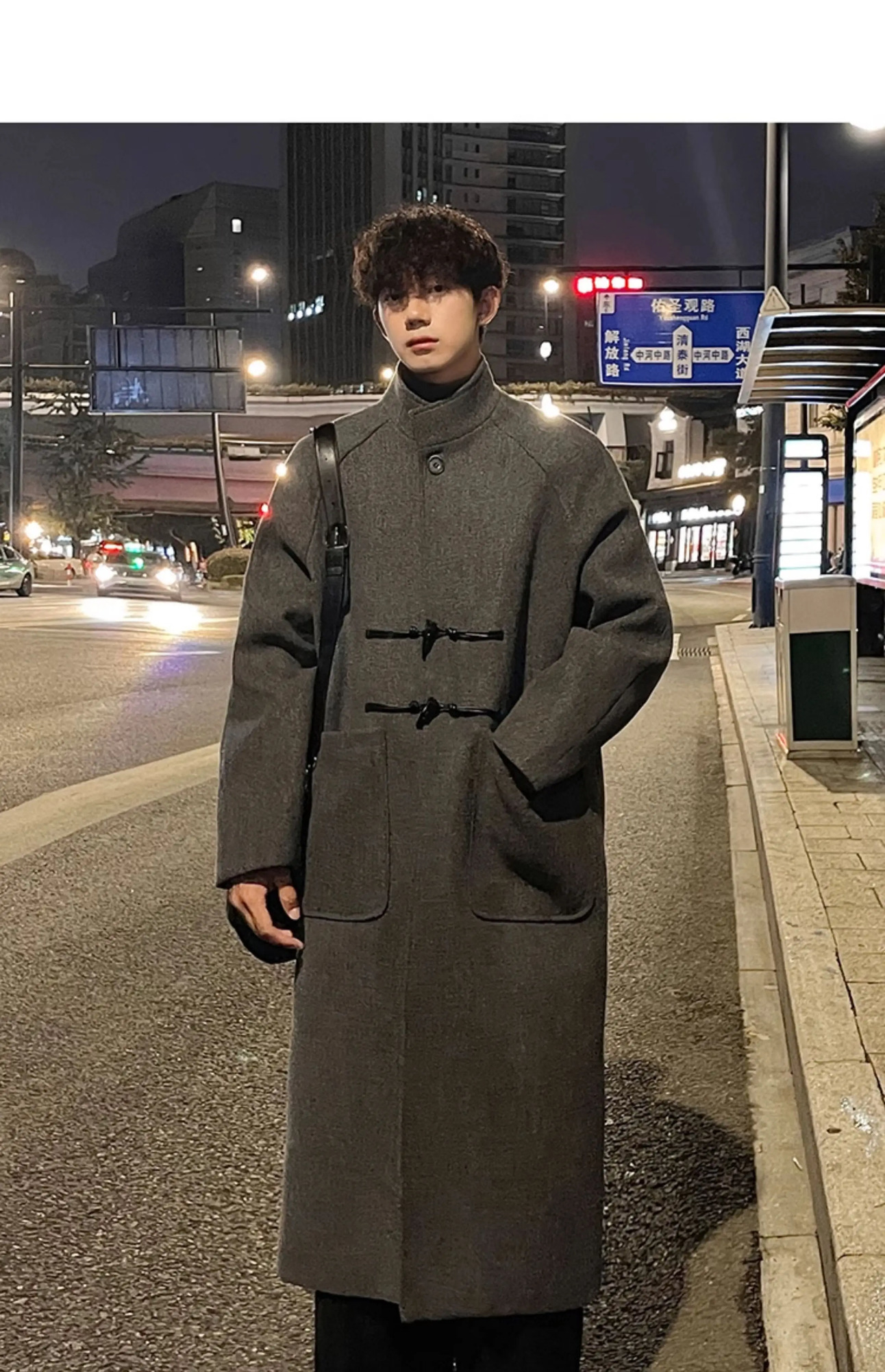 Winter Mens Two piece Long Coat Fashion Big Collar Mens Coat Business Casual Street Clothing Windproof Cover 241204