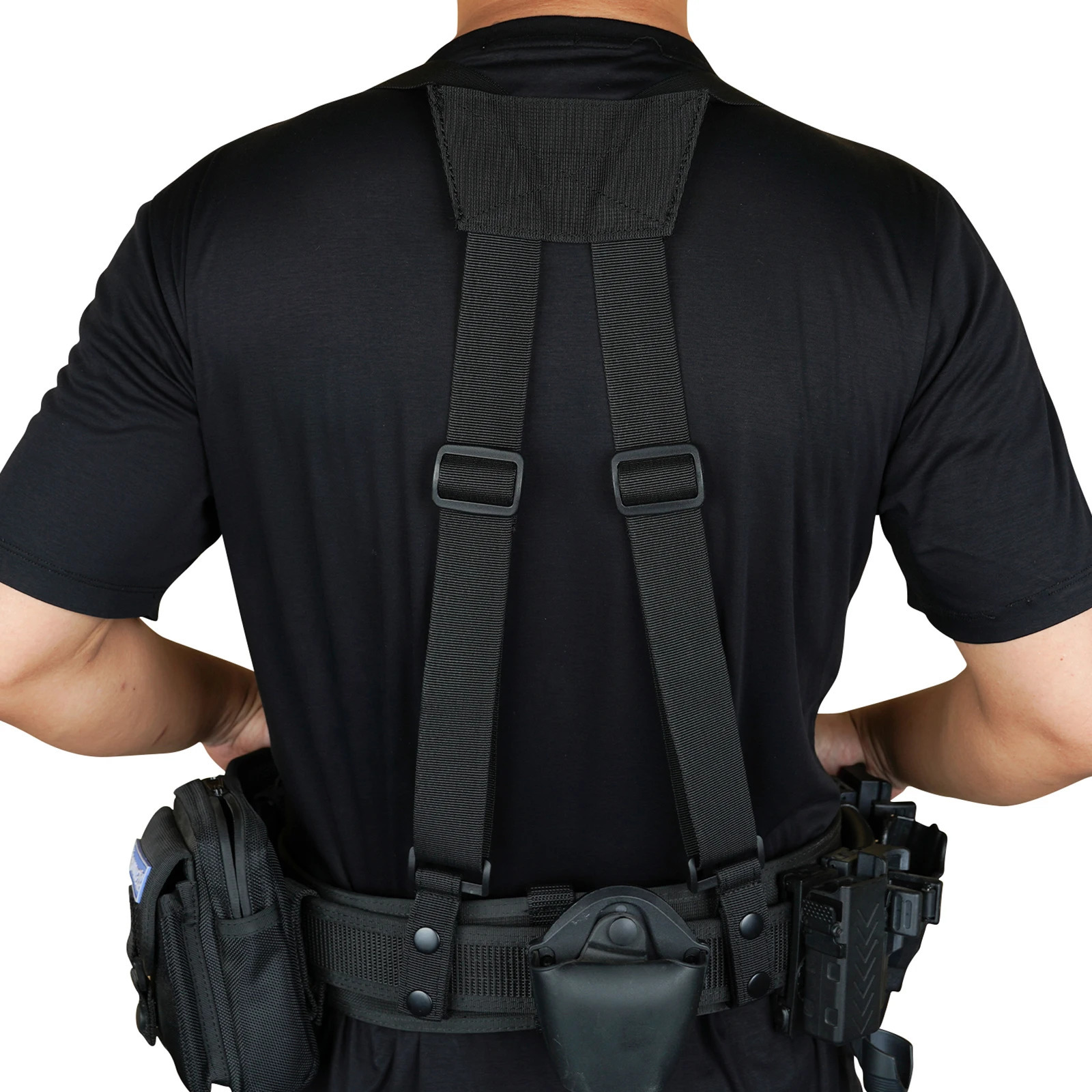 KUNN Tactical Suspenders Duty Belt Harness for Men15 Inch Adjustable Tool Suspender with 4 Loop Attachments 241122