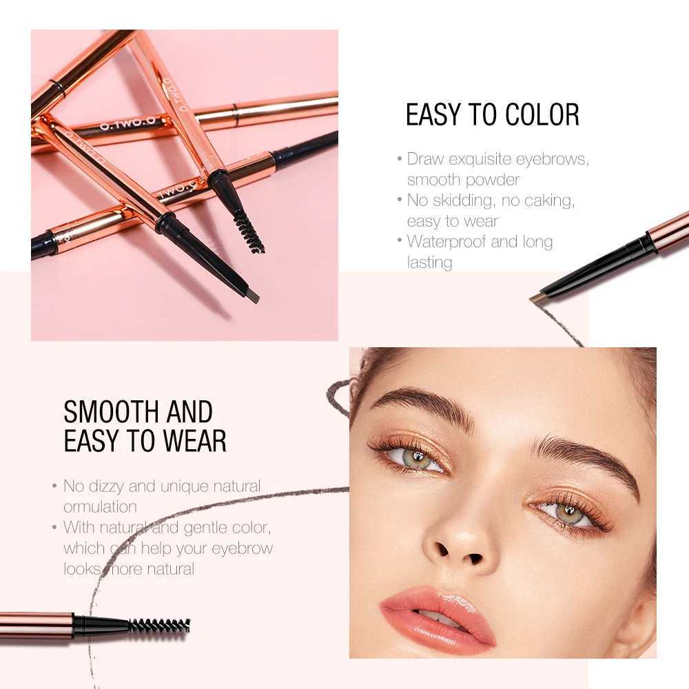O. Two of them. O6 color ultra-fine triangular eyebrow pencil durable waterproof brown precise eyebrow remover eyebrow makeup W241205