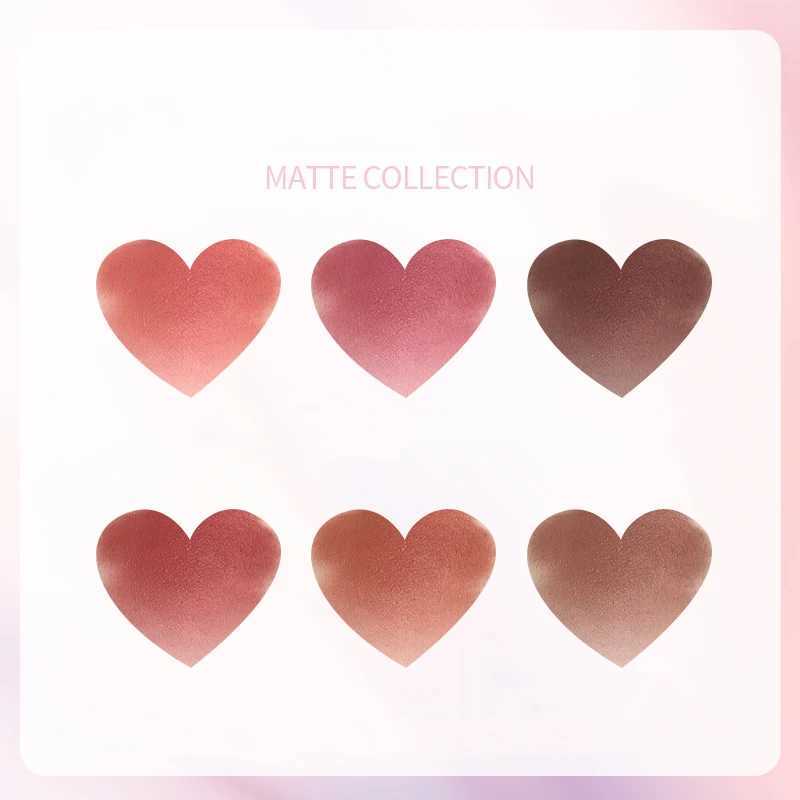 Cute Velvet Matte Cream Lip Gloss Girl Brown Lip Glaze Lasting Lipstick Feather Soft Mist Lip Tint Women Cosmetic Korean MakeupXJ241205