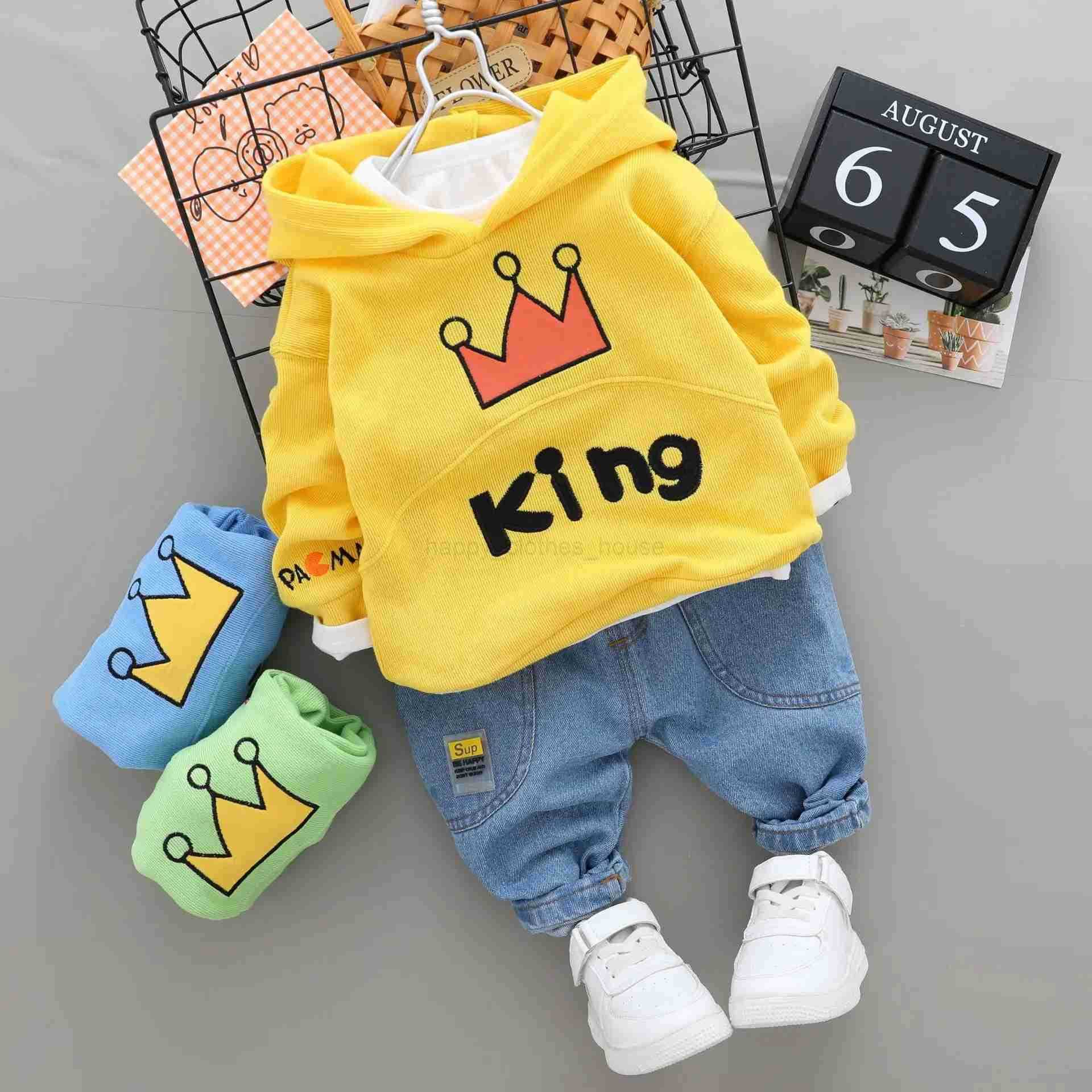 Baby Boys Clothes Sets Autumn Spring Infant Tracksuits Toddler Cotton denim set Outfits for Newborn Boys Clothes SuitsXJ241205