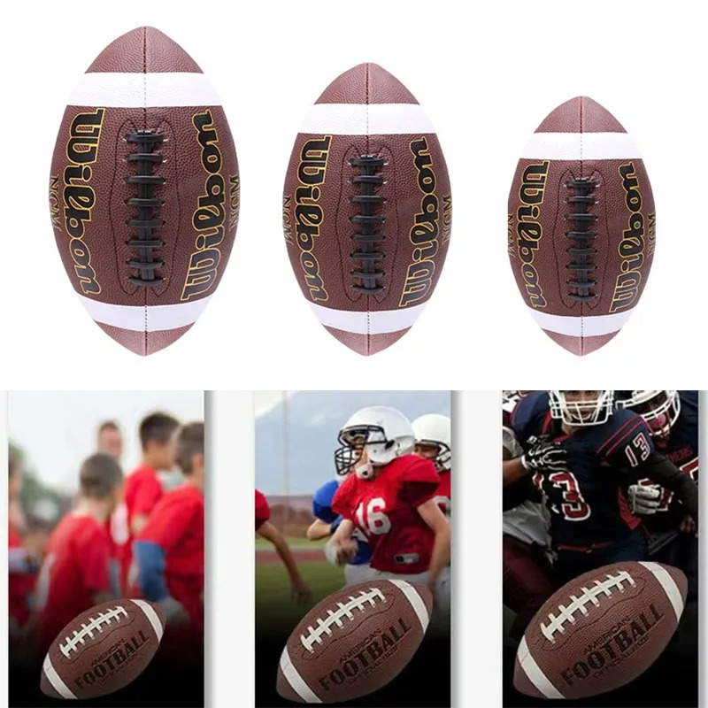 American Football Soccer Rugby Association Football Footy Ball Size 3 6 9 Sports Football Adult Kid Group Training Game Supplies 241204