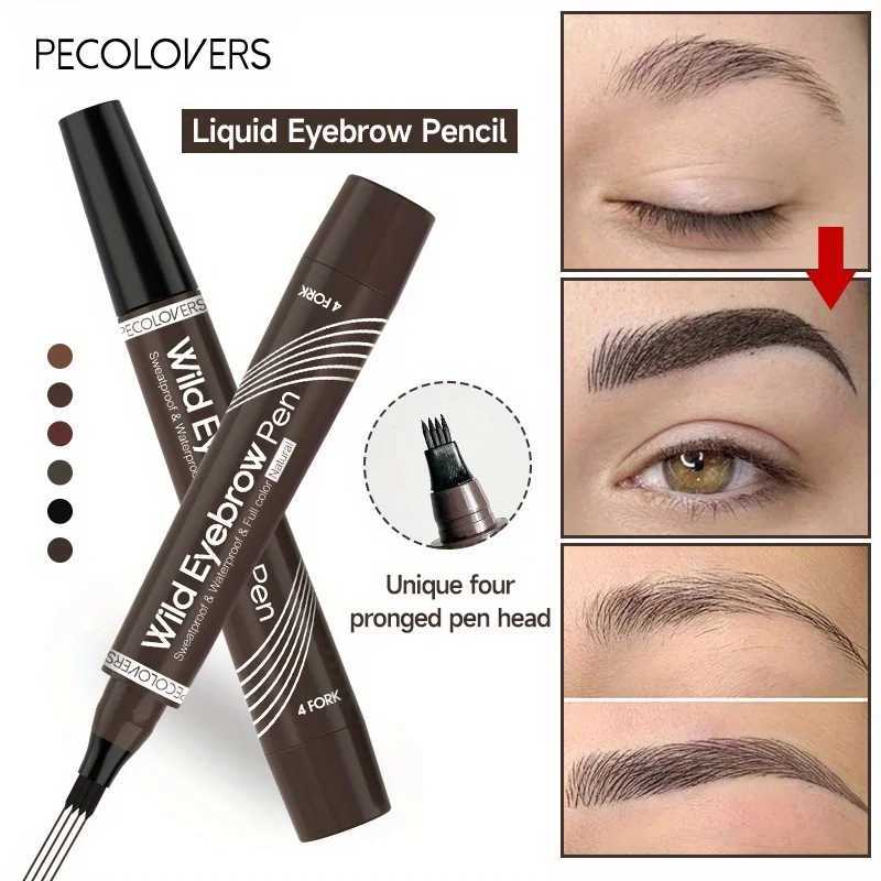 4-point eyebrow pencil 5-color natural matte liquid coloring makeup long-lasting waterproof eyebrow stain makeup W241205