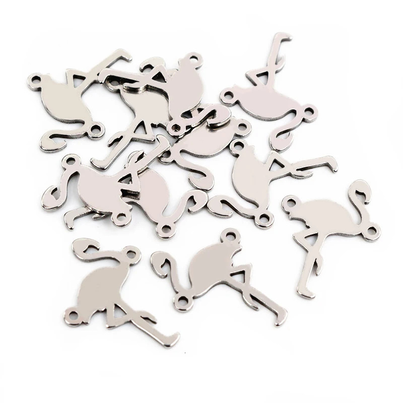 20pcs No Fade 316 Stainless Steel Double Loops Star Tree Heart Cute Charms Pendant DIY Jewelry Findings for Necklace Bracelet 241122