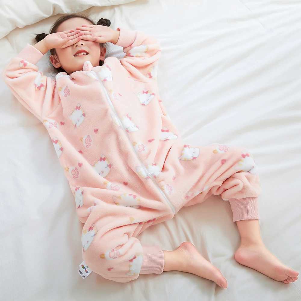 Pajamas Boys Girls Sleeping Bag Kids Toddlers 0 to 1 2 3 4 5 6 Years 2024 Winter Onesie Children Pijamas Infantil Owl Halloween Pajamas H241205