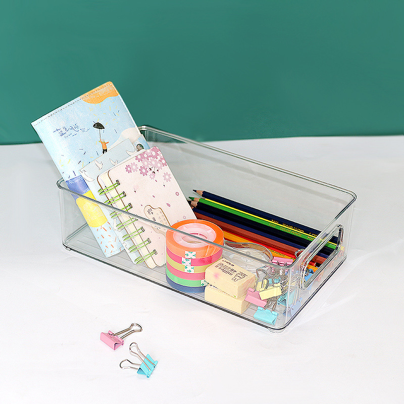 Desktop Storage Box Cosmetic Mask Skincare Organiser Plastic Transparent Household Kitchen Miscellaneous Storage Boxes