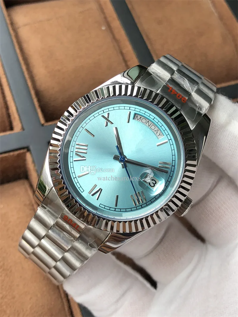 watch mechanical mens watch stainless steel bracelet luminous sapphire glass water resistant roman numerals weekly calendar watches with box 36/41mm