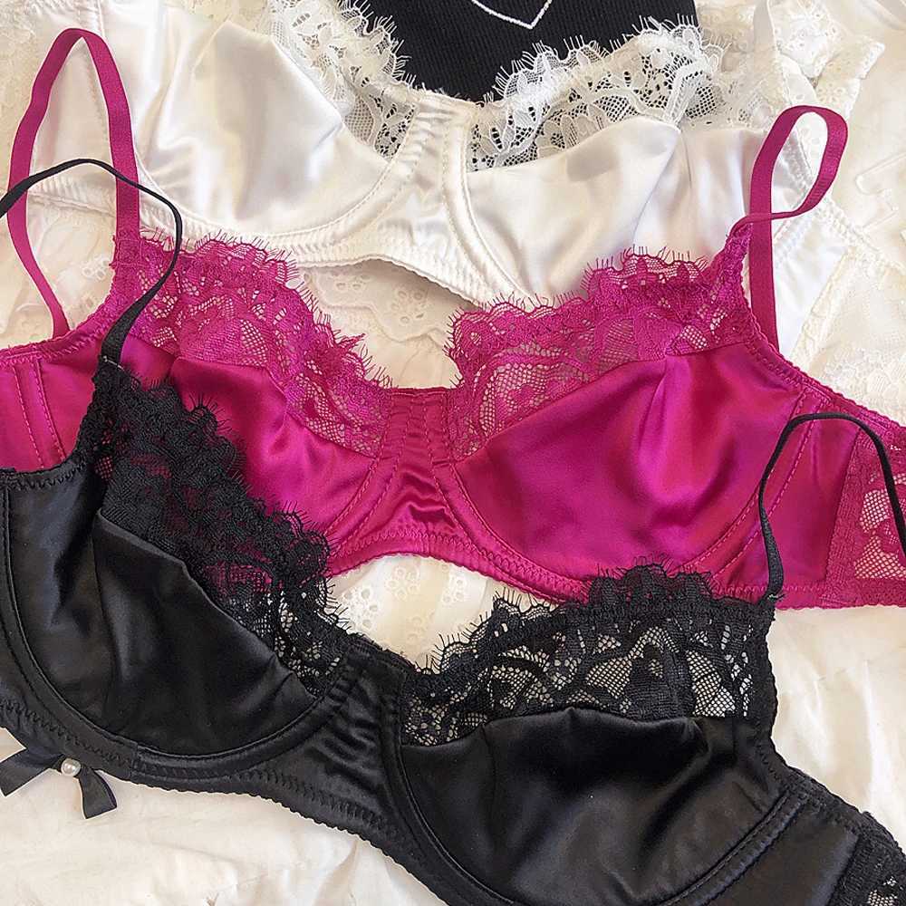 Sexy Underwear Set for Women Ultra-thin Bra Set French Lace Breathable Bralette Female Silk Comfort Bras and Thong LingerieXJ241205