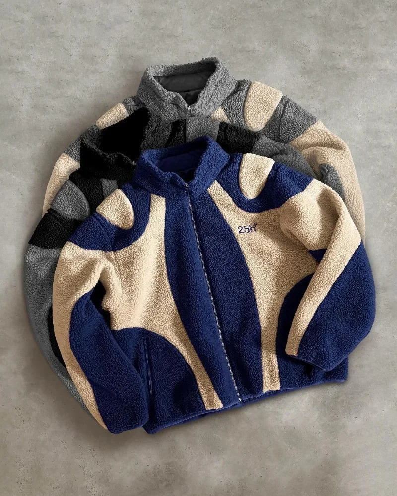 Y2k streetwear trend warm oversized jacket womens fashion gothic diversified loose Harajuku zipper long sleeved coat mens