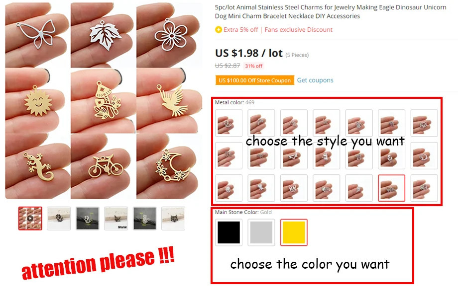 5pclot Mini Metal Geometric Pendants Minimalist Fairy Mermaid Ballet Heart Witch Stainless Steel Charms for DIY Jewelry Making 241122