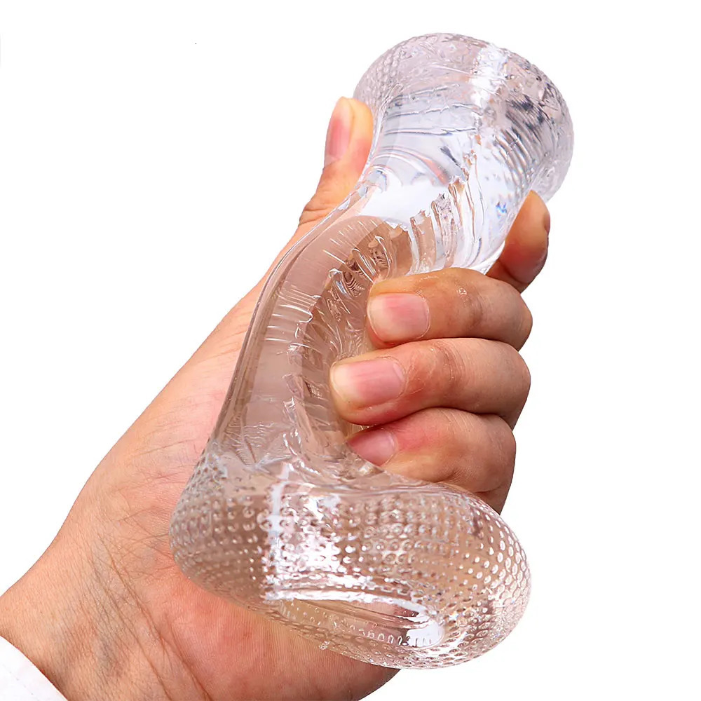 13cm Transparent Vaginal Sex Toy for Men 18 Plus Male Masturbator Realistic Vagina Real Pussy Penis Enlargement Exerciser Erotic 241205