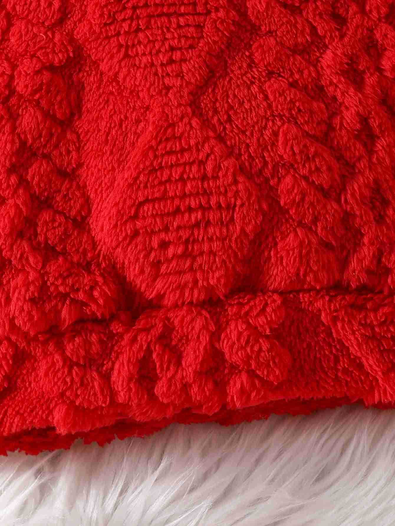 Baby autumn and winter warm leisure suit Bury Woolly hooded top + Bury woolly pants two-piece setXJ241205