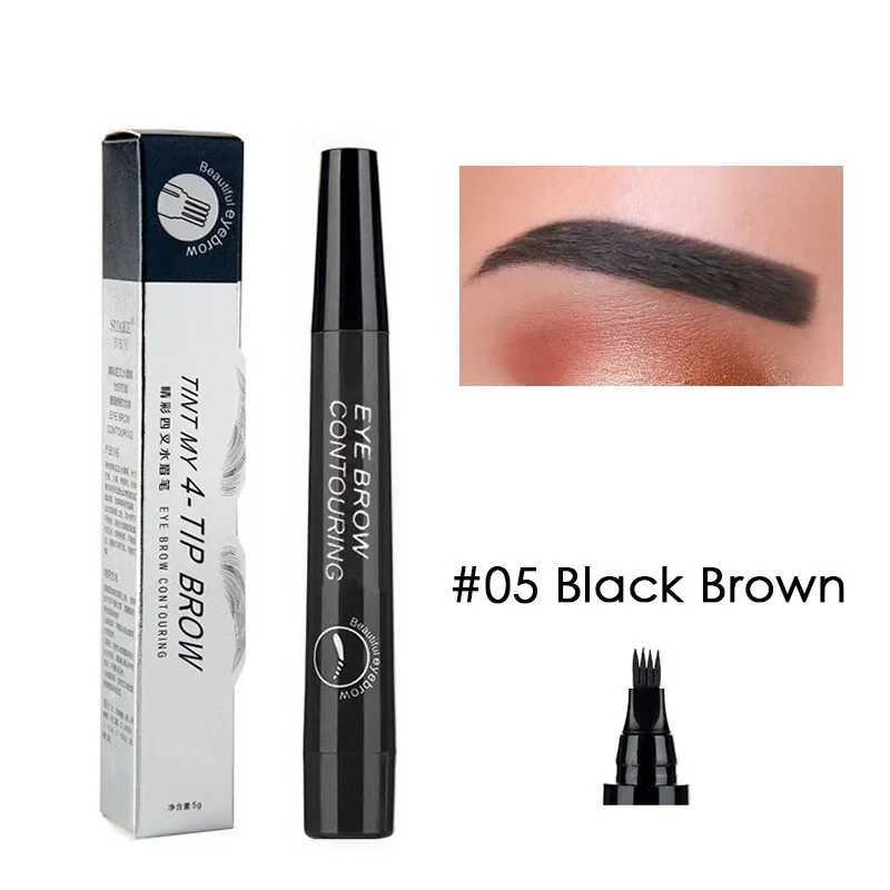Misilan Eyebrow Pencil 4 Tips Liquid Eyebrow Tattoo Brush Makeup Waterproof Eyebrow Makeup W241205