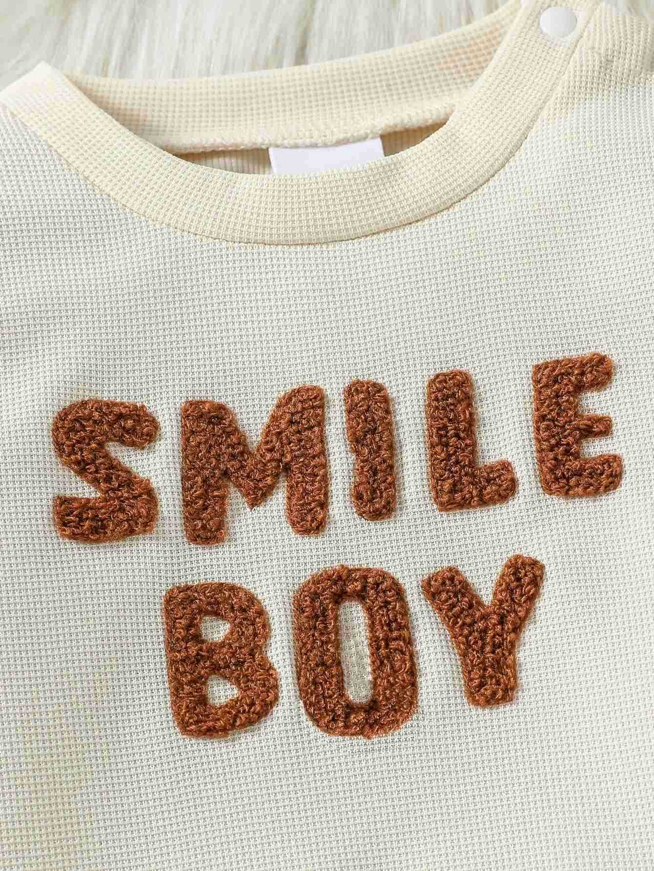 Baby Boys England Sle Autumn/Winter Long Sleeve Print Letter Sweatshirt +Pant With Pocket For Outdoor SetXJ241205