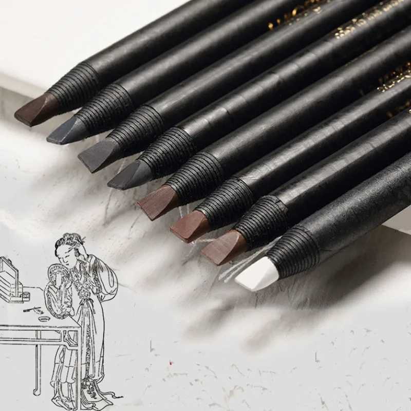 Hard core cable fog eyebrow pencil permanent makeup white eyeliner waterproof natural durable makeupW241205